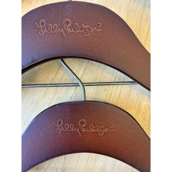 7 Lilly Pulitzer Clothes Hangers brown clip pants shorts dress skirt RARE lot 7 - Picture 4 of 10